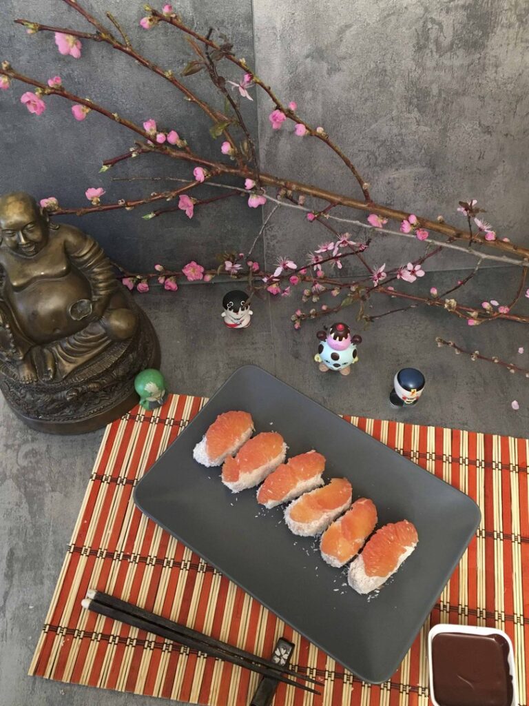Sushi au chocolat blanc
