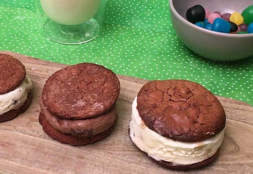 Mini cookie brownie glacé