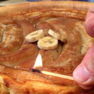 Tarte tatin banane flambée