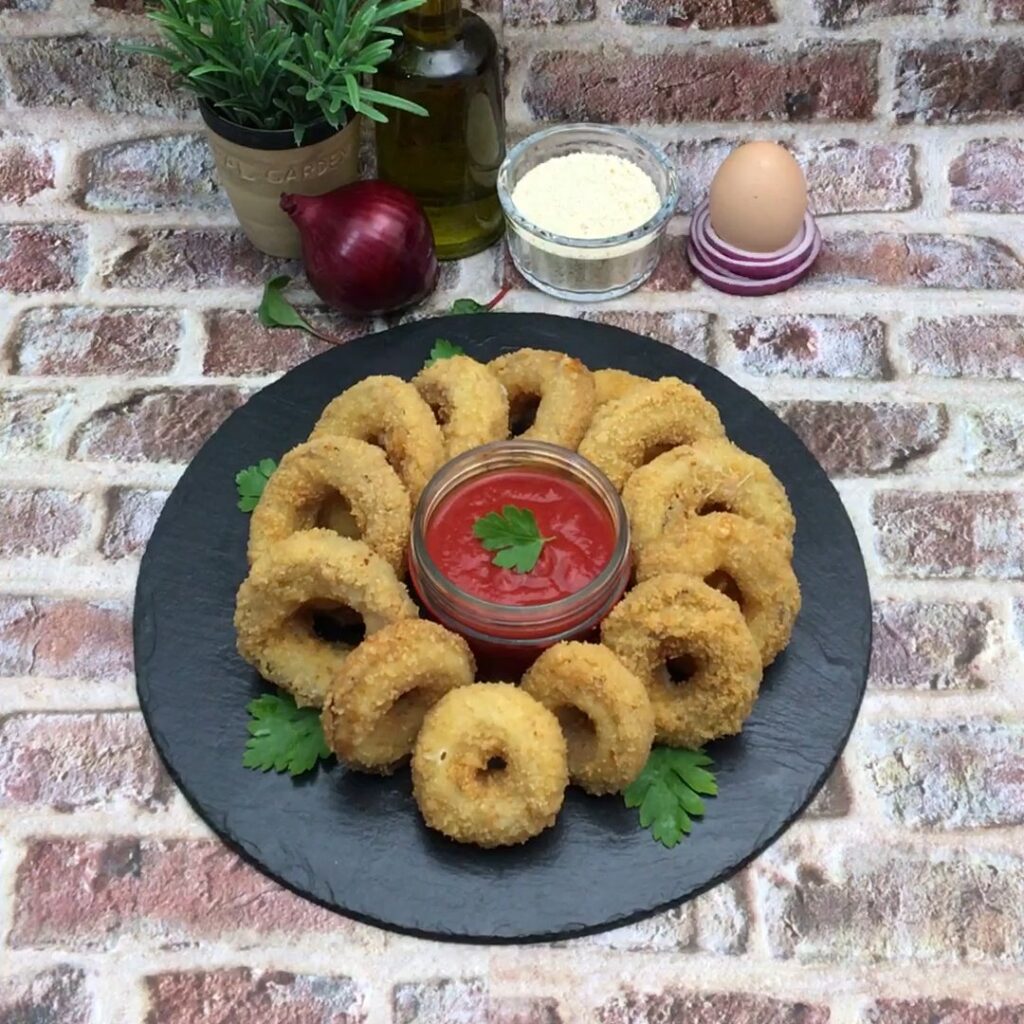 Cheesy onion rings
