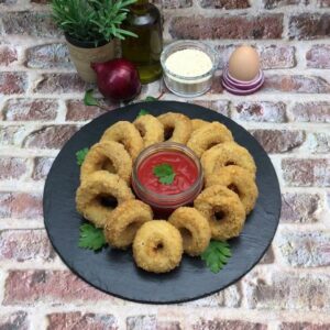 Cheesy onion rings
