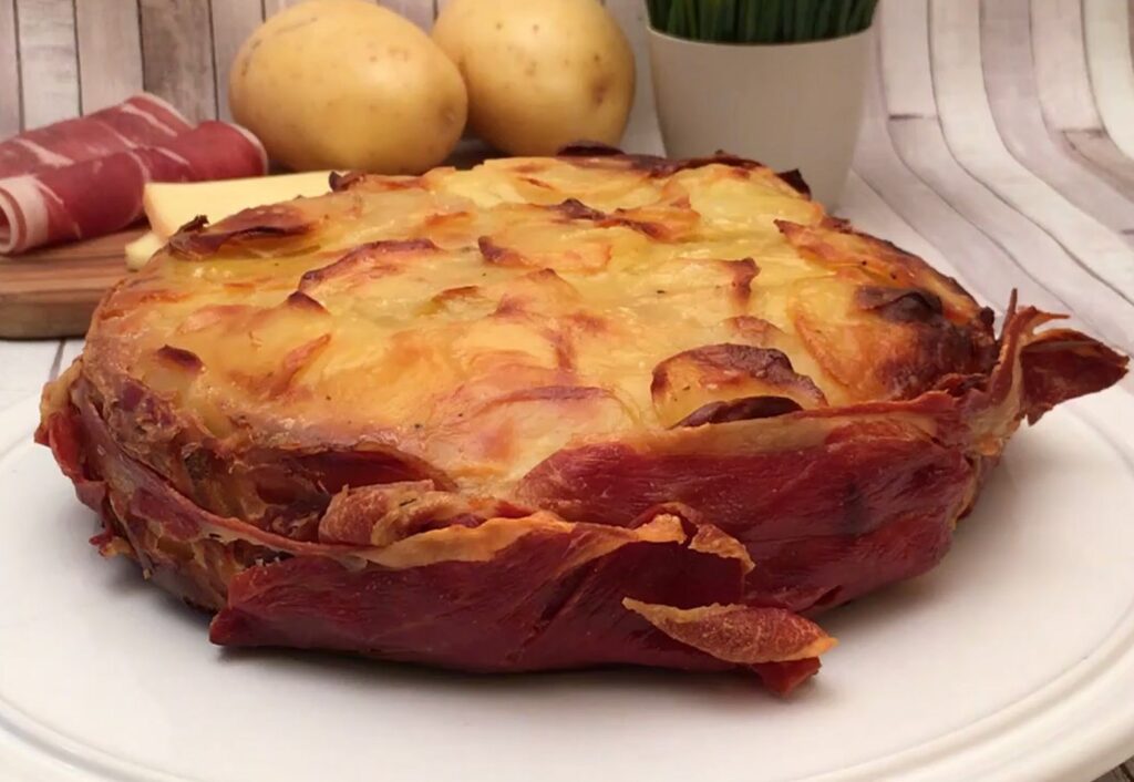 Tarta de patata y jamón