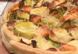 Tarte saumon poireau