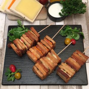 Brochettes croque-monsieur