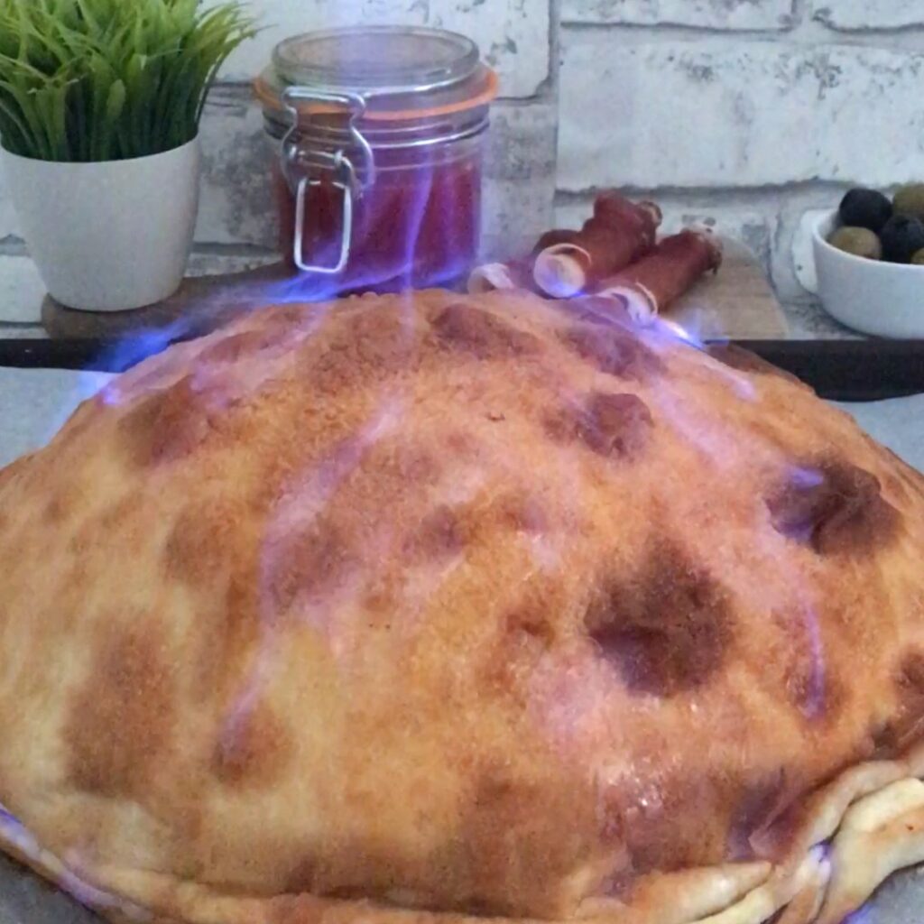 Pizza flambé