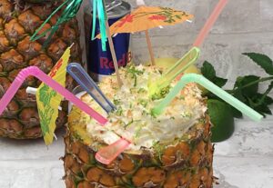 Pina colada flambée