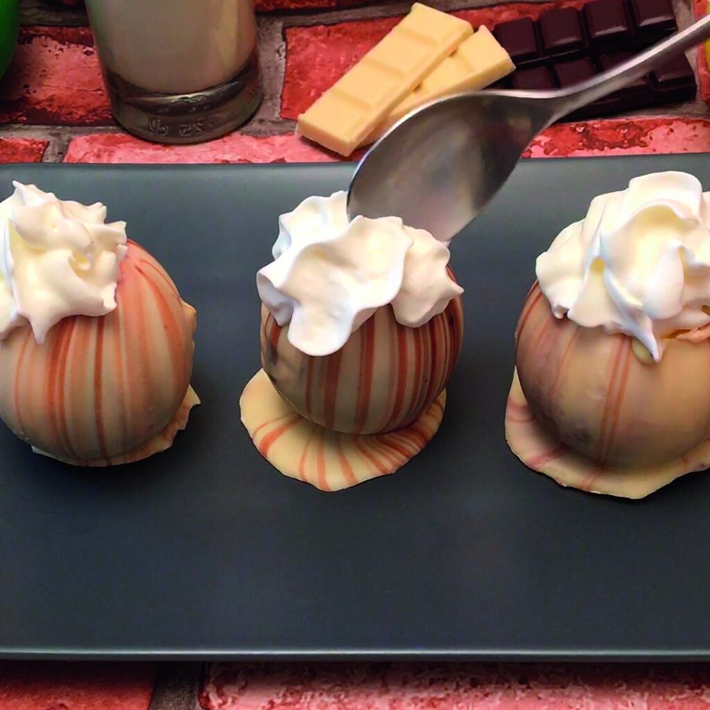 Creme de maracujá no pote de chocolate