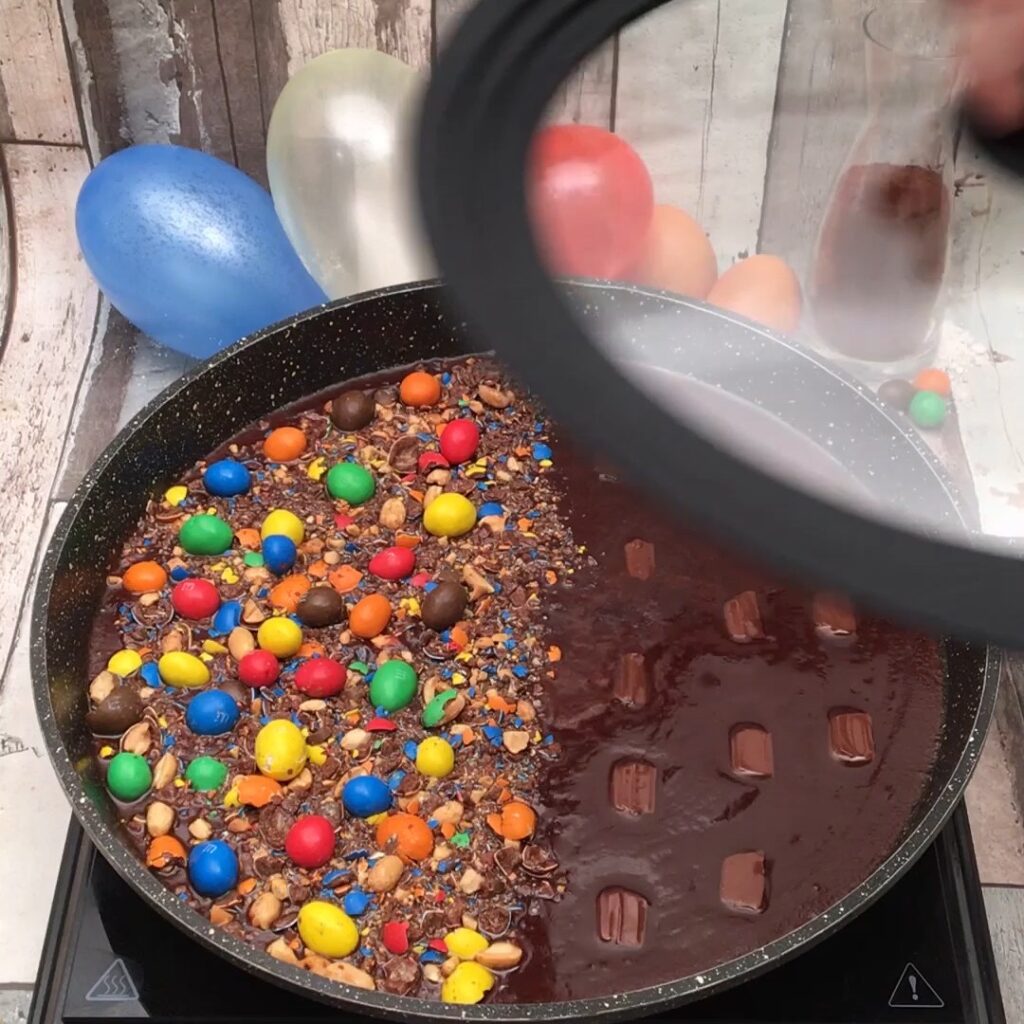 Brownie de tapioca na frigideira