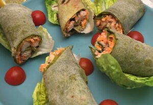 Wrap frango e espinafre