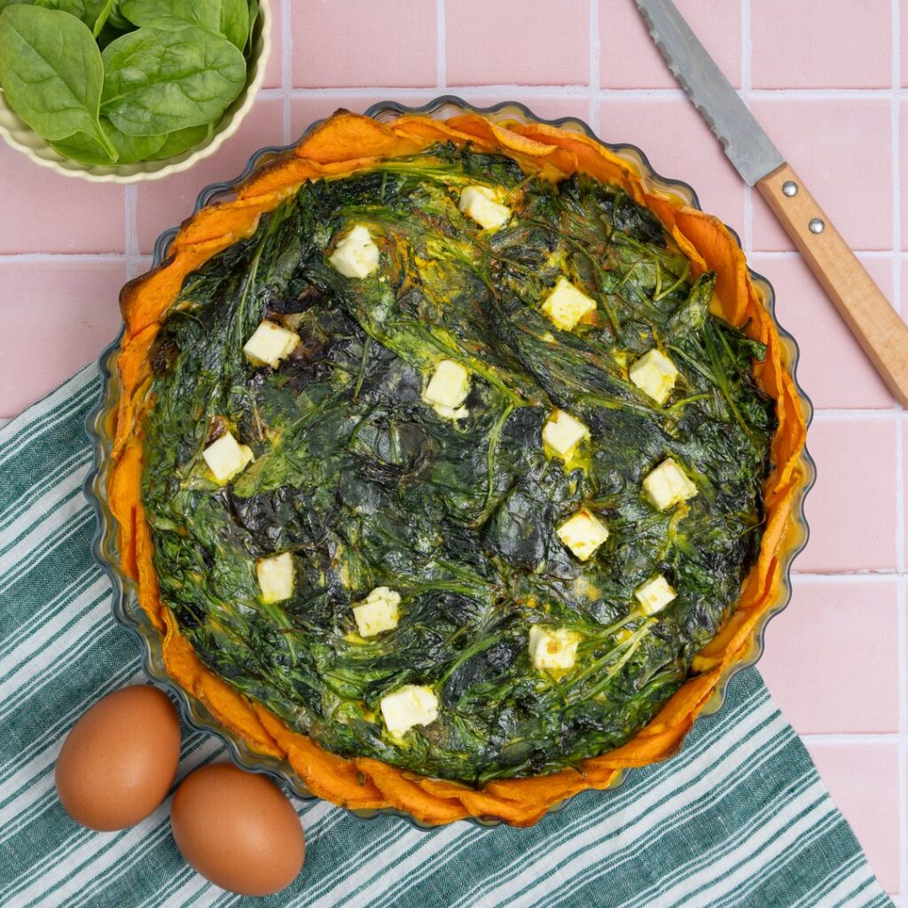 Spinach & Feta Sweet Potato Pie