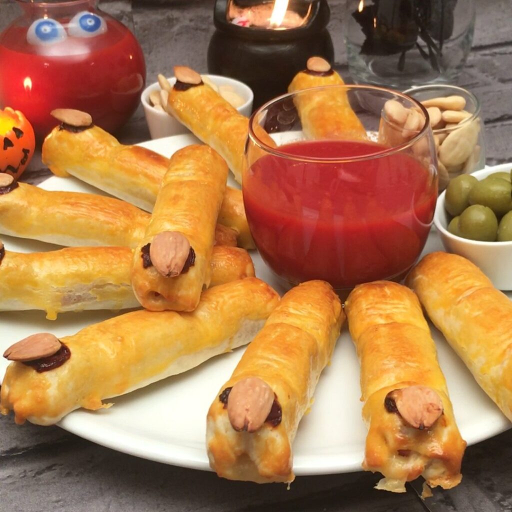Dedos de bruja de Halloween