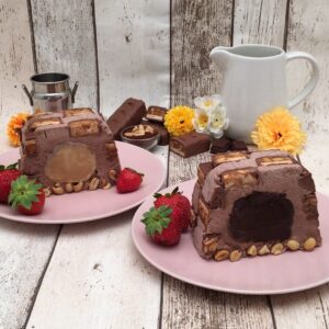 Bûche chocolat caramel