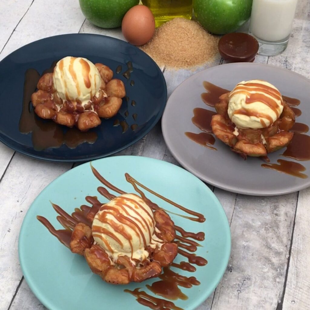Beignet de pomme fleur
