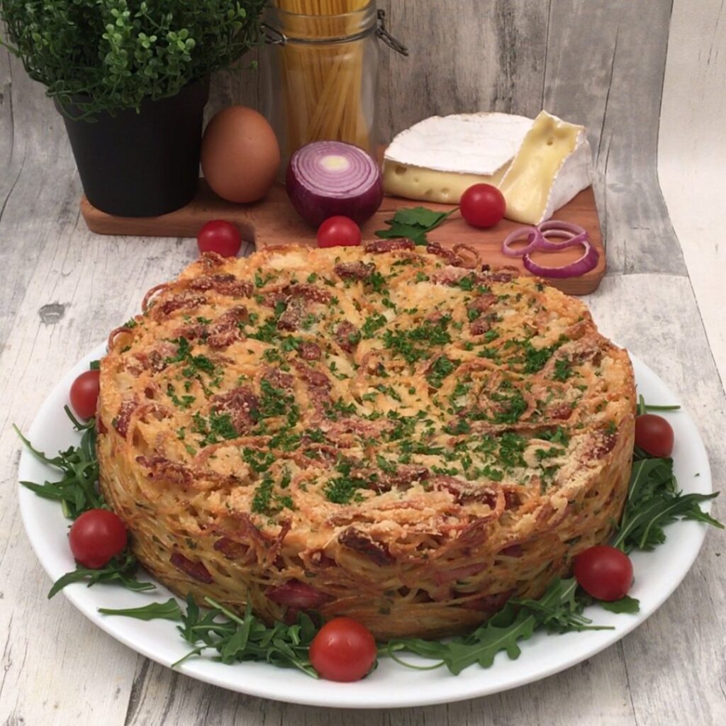 Gâteau de spaghetti fondant