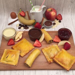 Tris di fagottini alla frutta