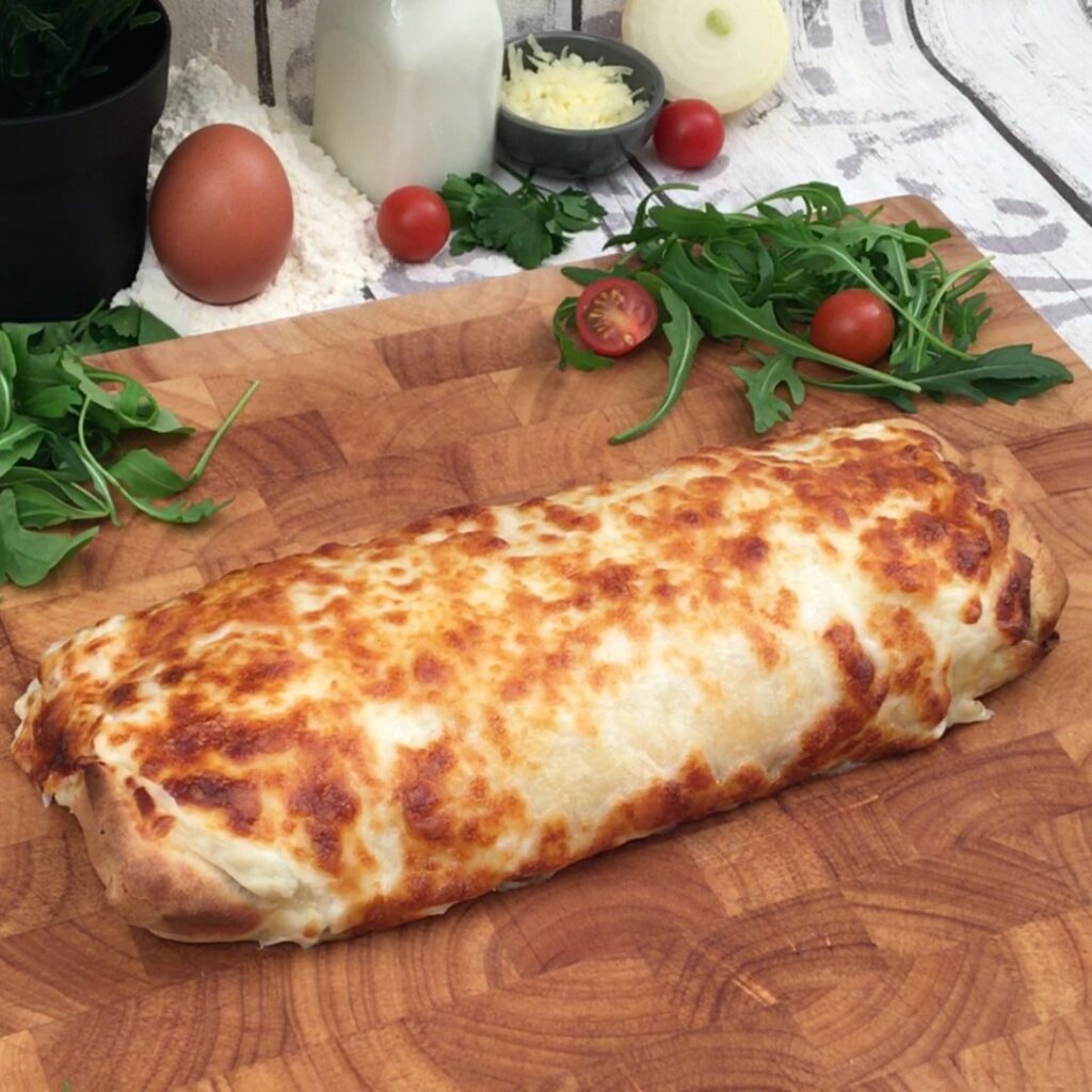 Bûche crêpes carbonara