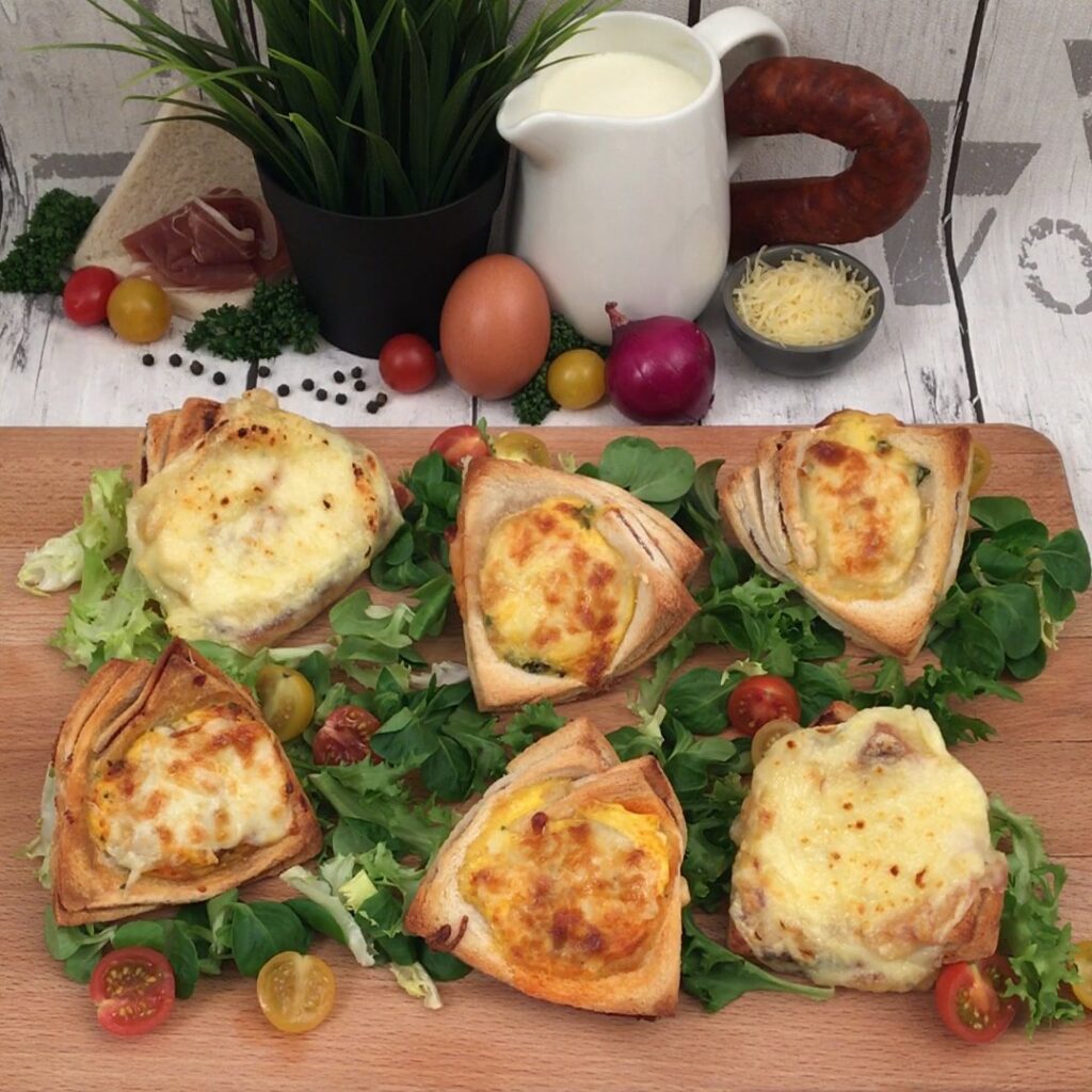 Mini croque-quiche