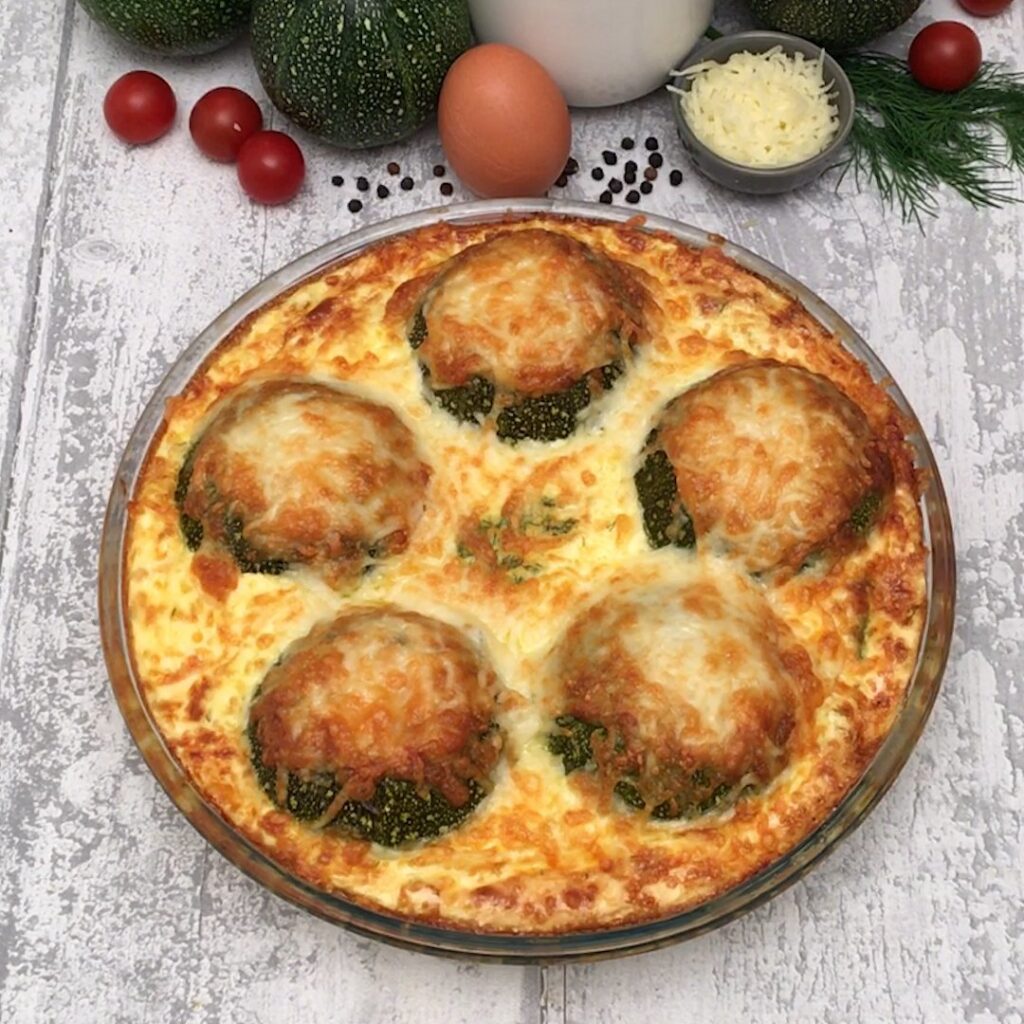 Quiche de abobrinhas recheadas