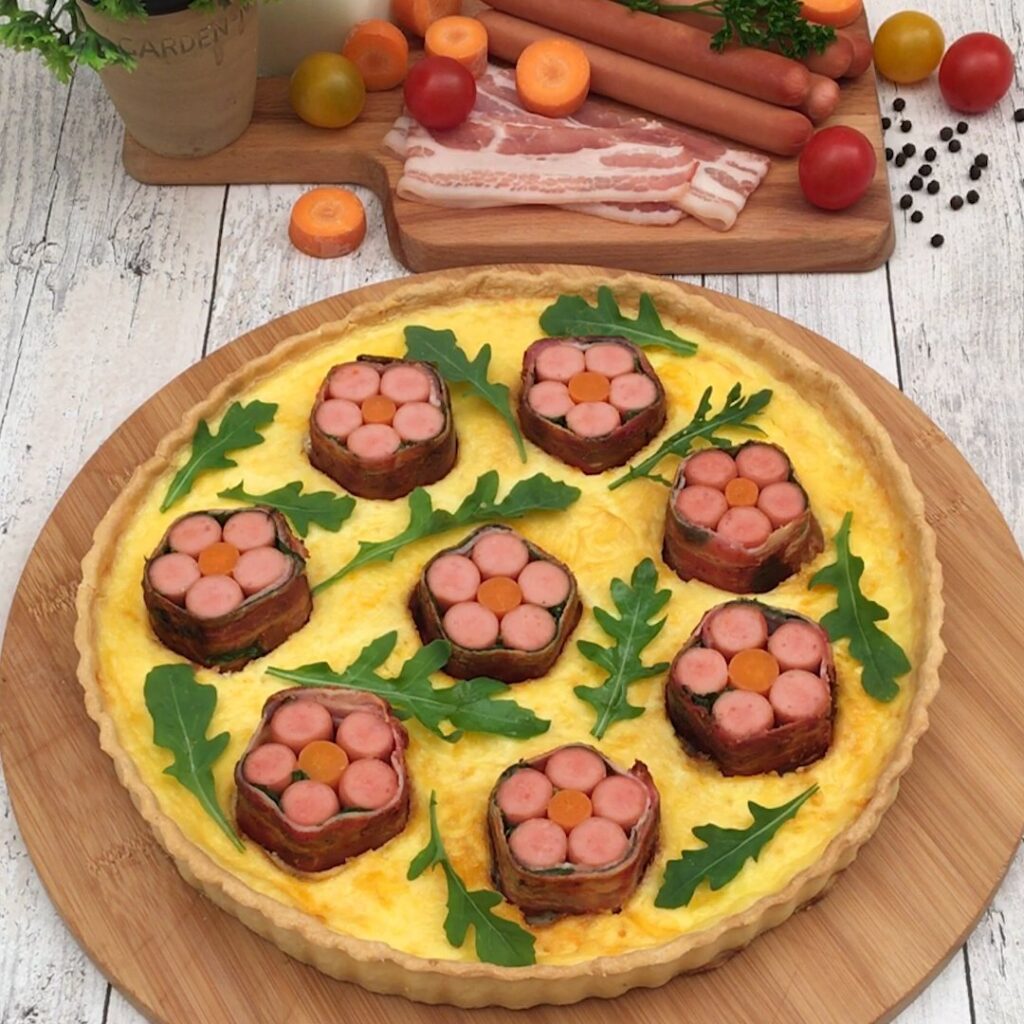 La tarte saucisse fleur