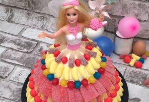 Gâteau barbie bonbons