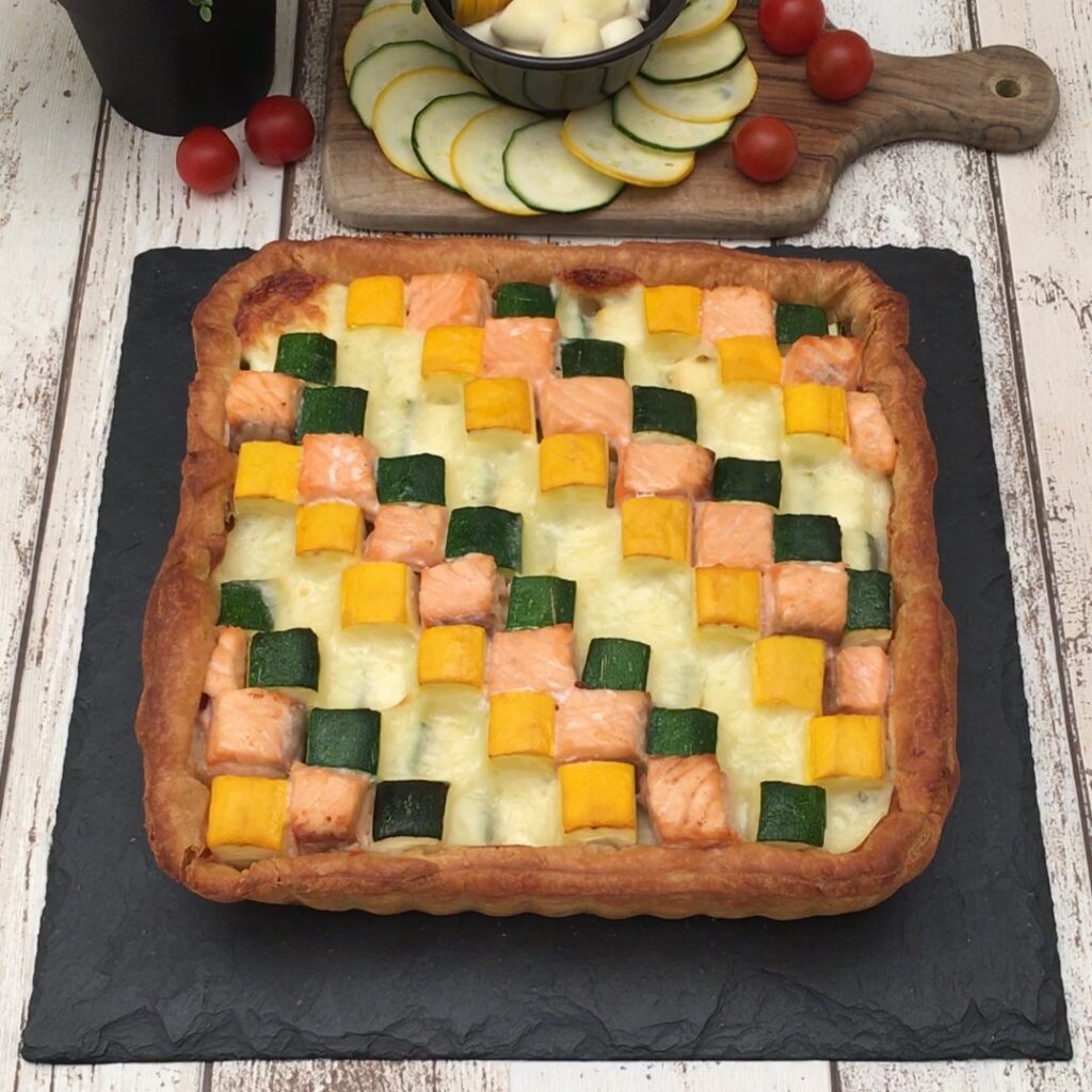 Tarte courgette saumon