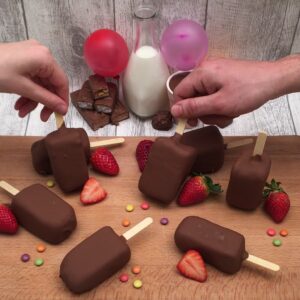 Barres chocolatées glacées