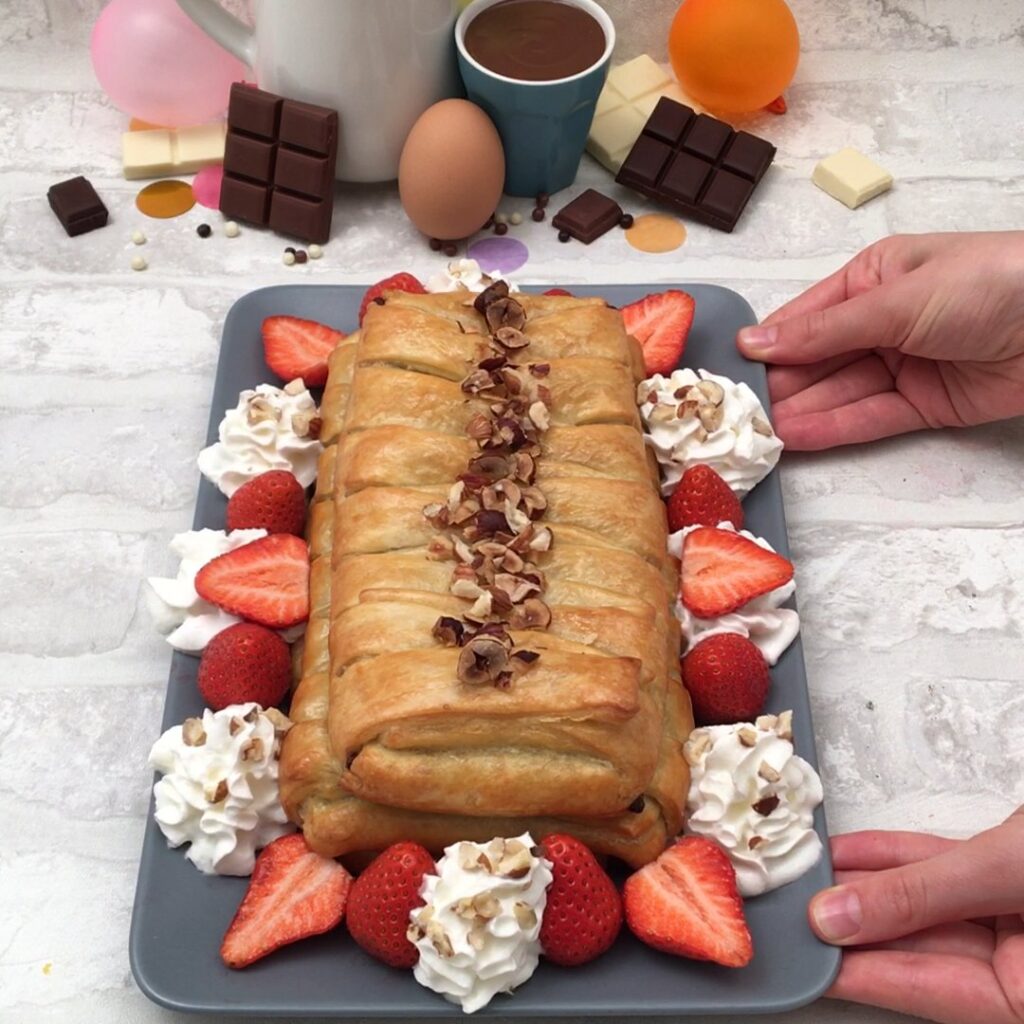 Pain aux 3 chocolats géant