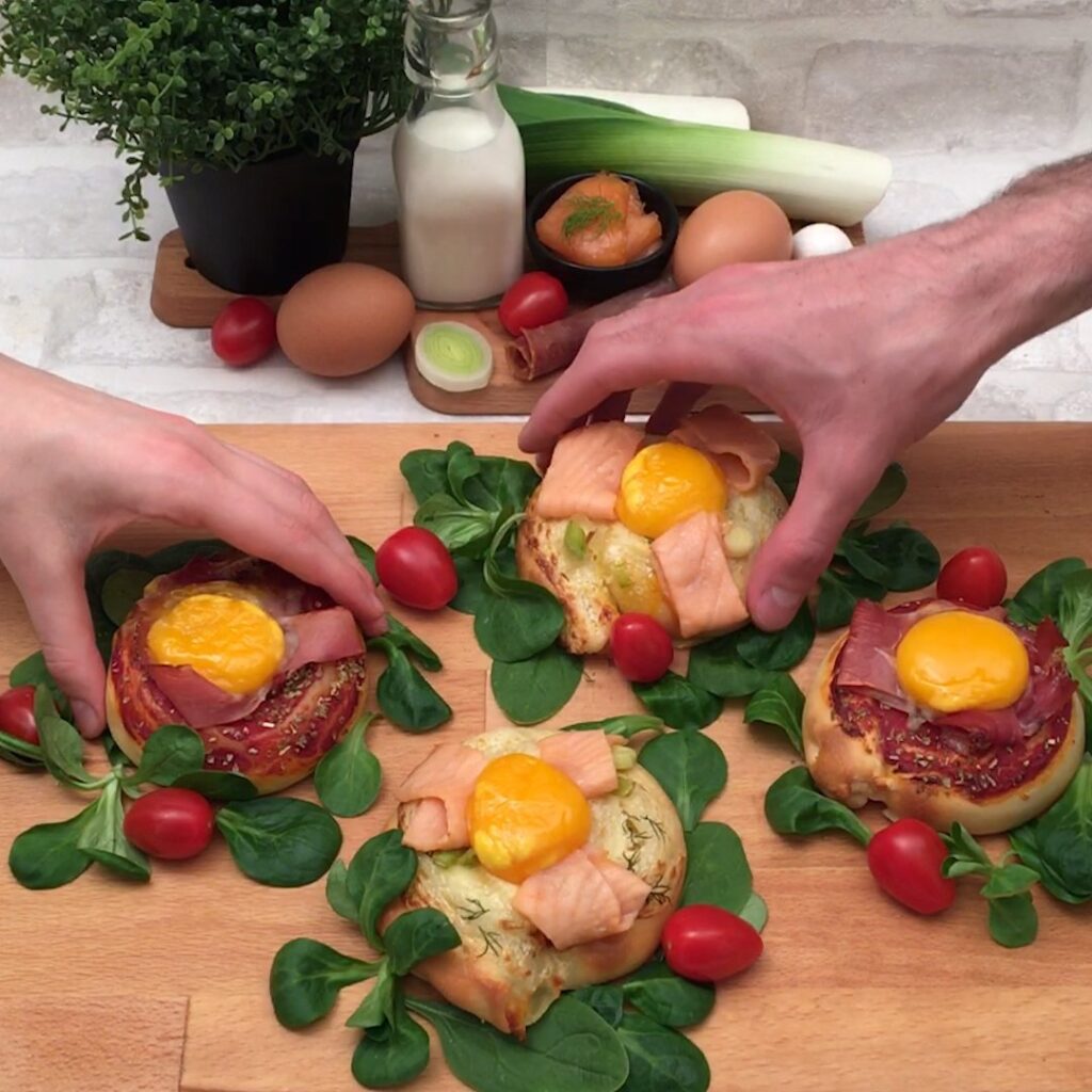 Mini-pizza escargot