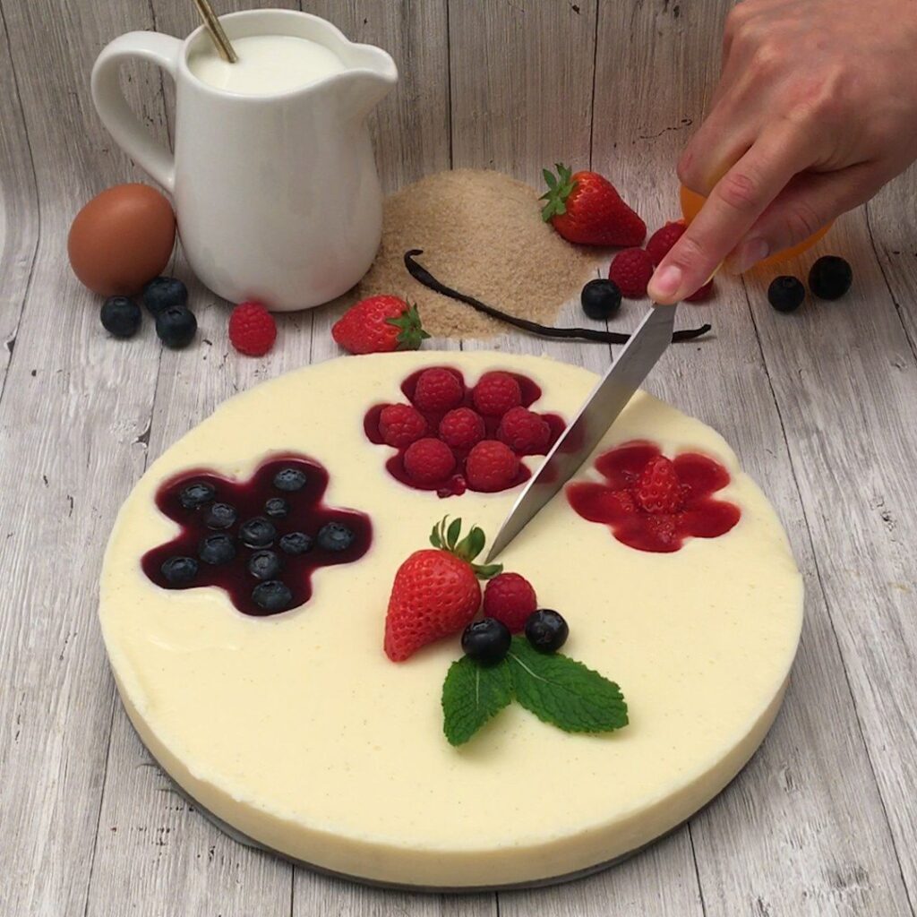 Flan florido