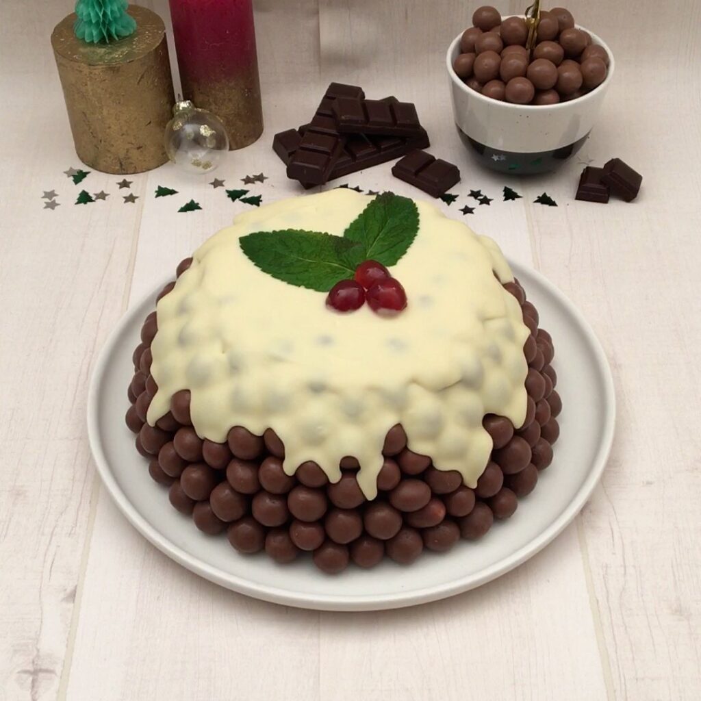 Montanha de chocolate natalina