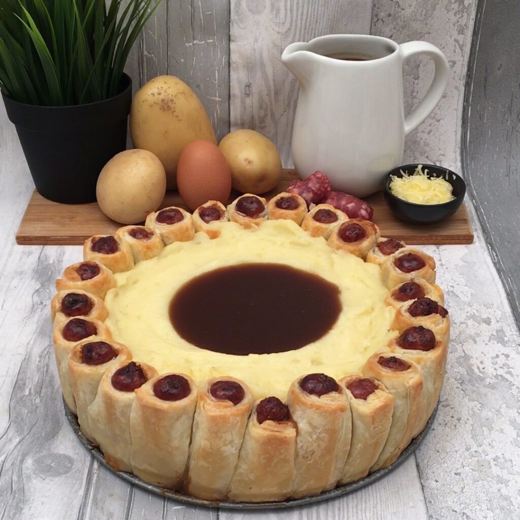 Sausage & Mash Cake