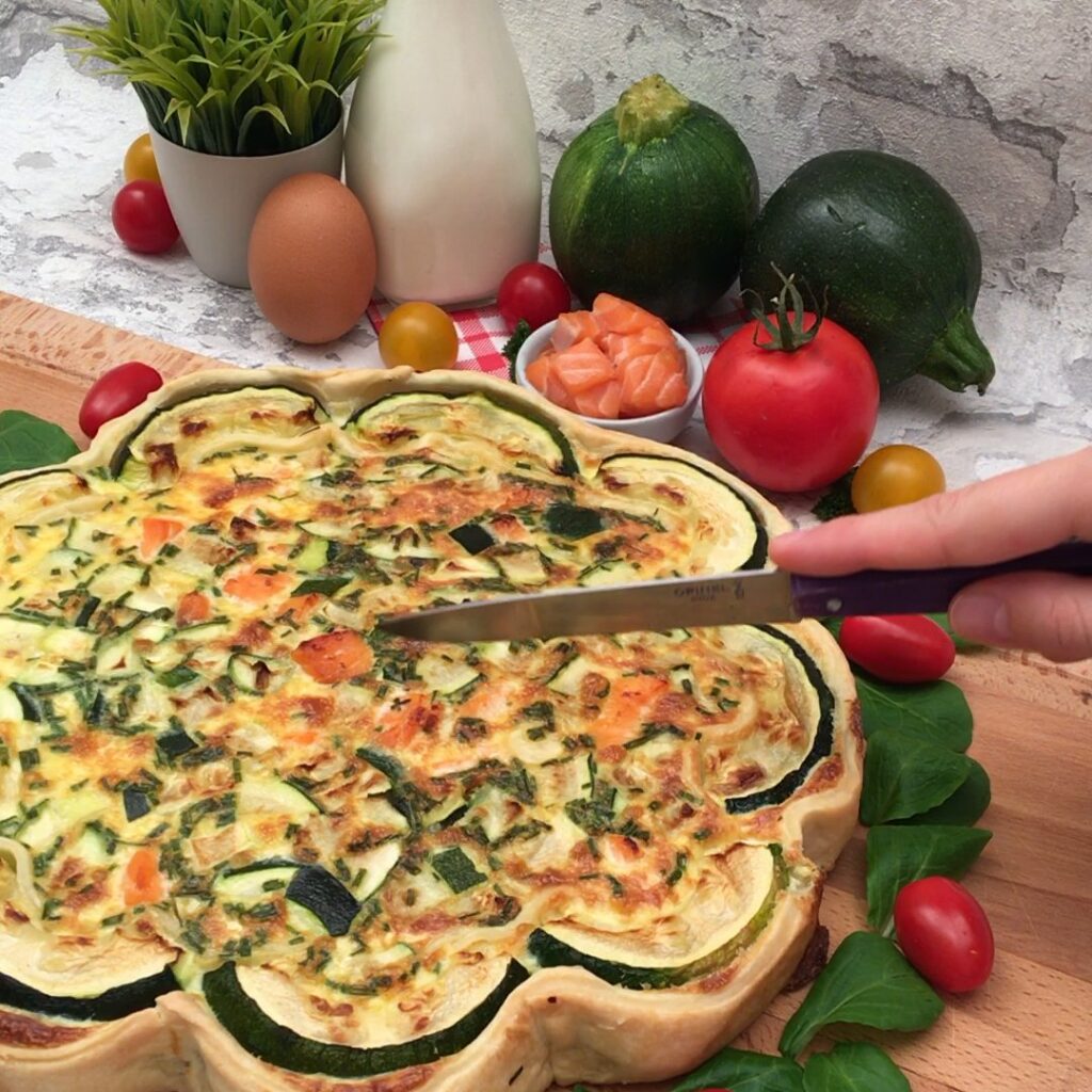 Tarte saumon courgette