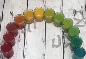 Shots vodka arc-en-ciel
