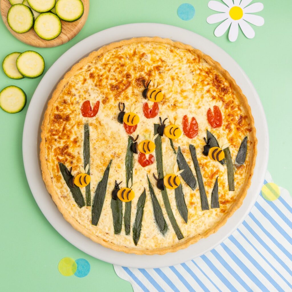 Quiche lorraine fleurs