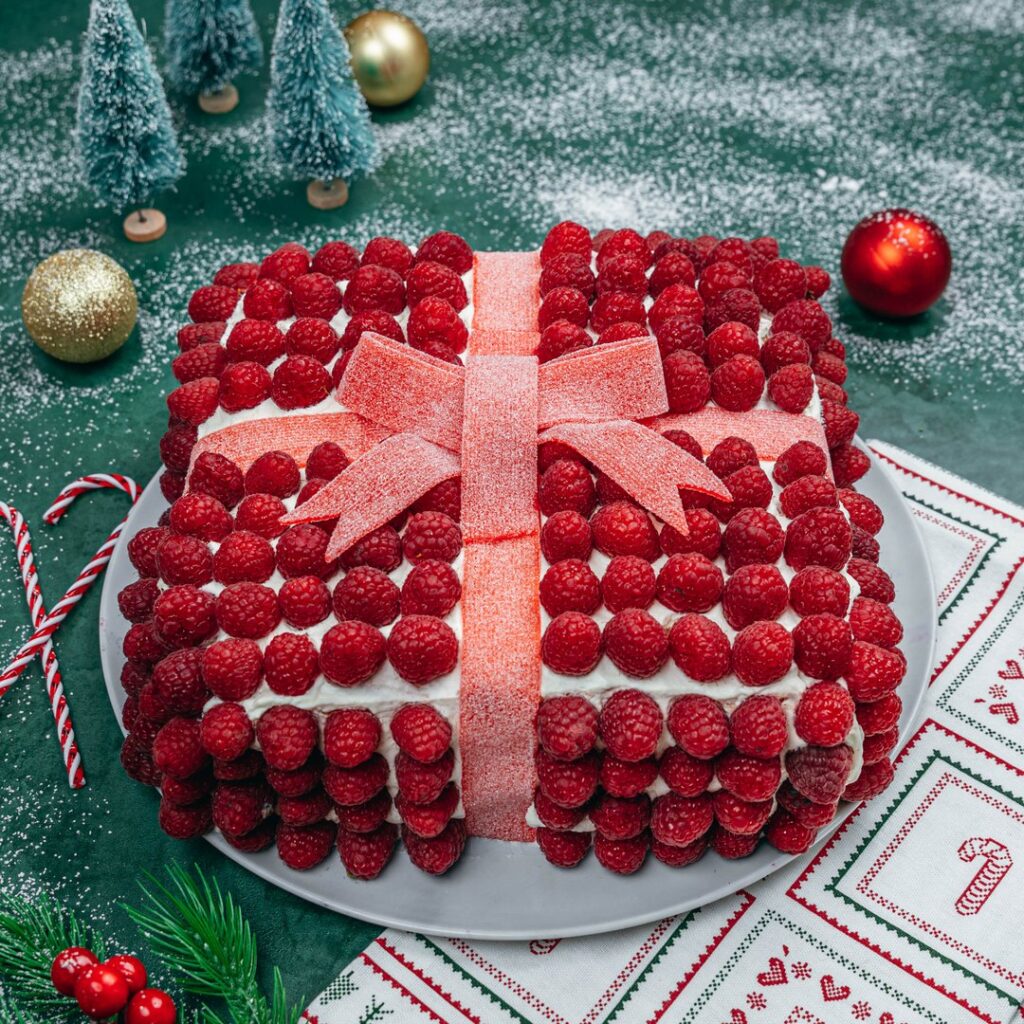 Le gâteau cadeau de Noël