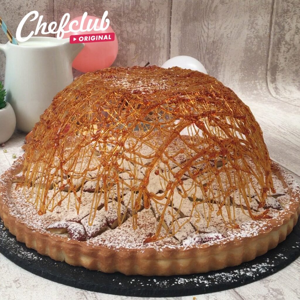 Apfelkuchen mit Karamellhaube