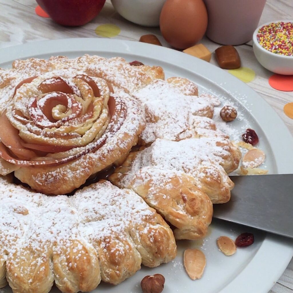 La tarta de manzana con caramelo