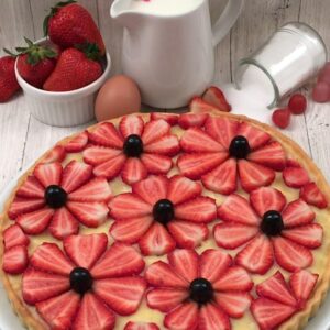 Flowery Strawberry Tart