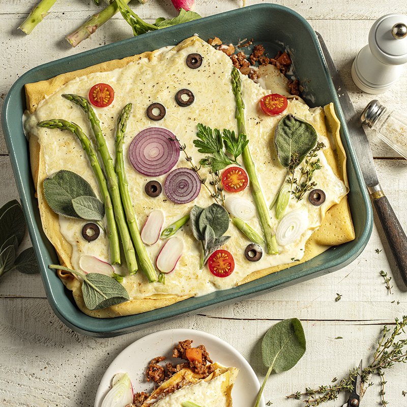 Tableau de crêpes bolognaise
