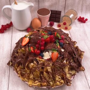 Tagliatelles de crêpes en dessert