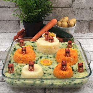 Gratin purée saucisse