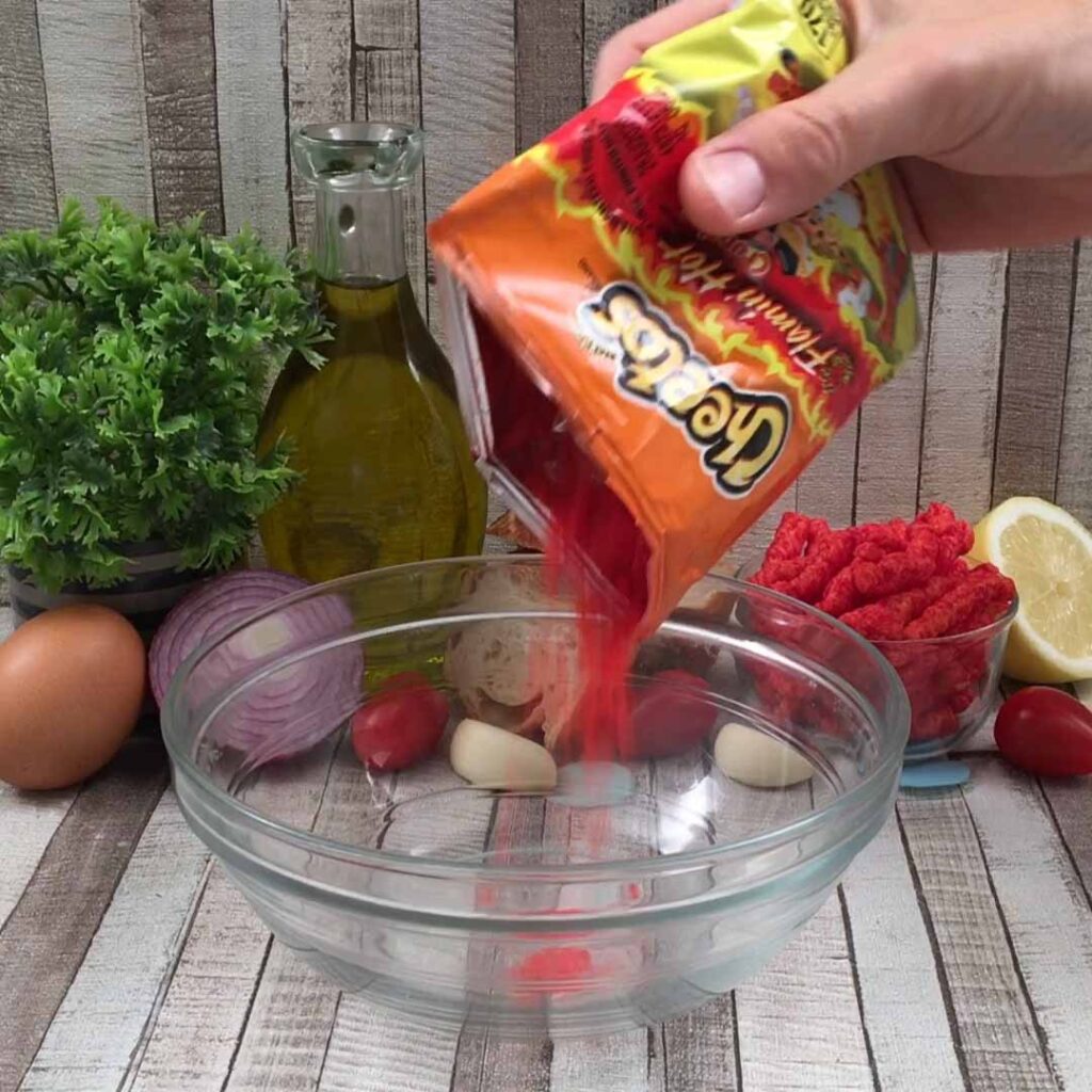 Flamin’ Hot Cheetos Fried Shrimp