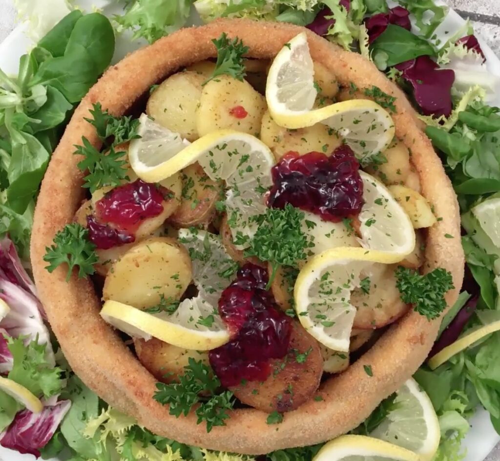 Schnitzelring mit Knusperkartoffeln