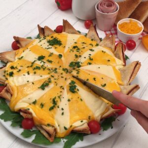 La tarte croque-monsieur bicolore