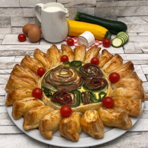 Tarte chèvre courgette