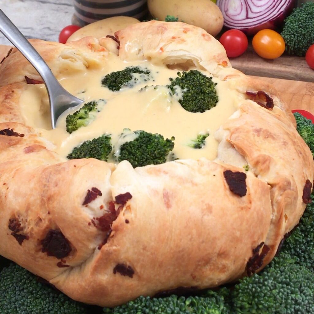 Bol de broccoli y cheddar