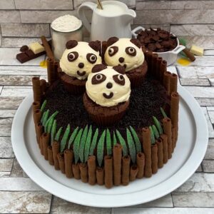 Gâteau au chocolat panda