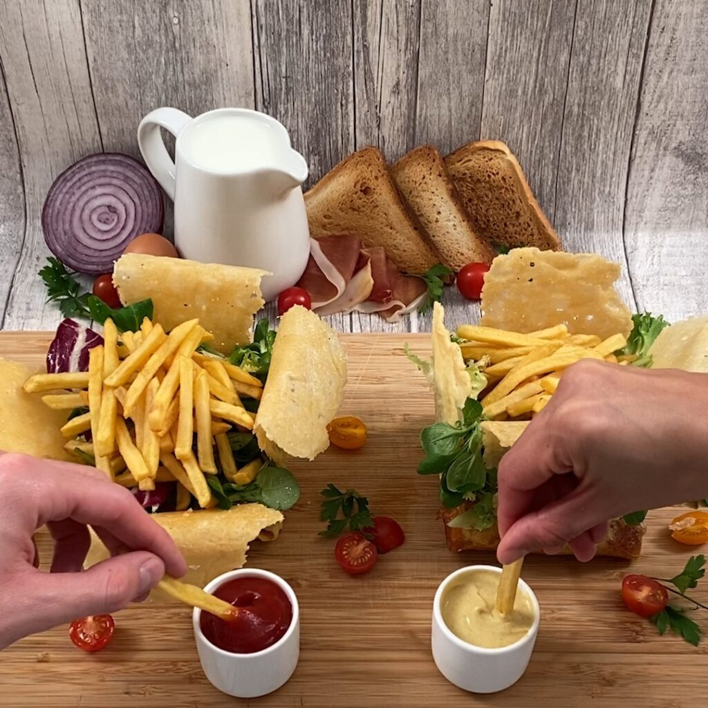 Croque-omelette panier