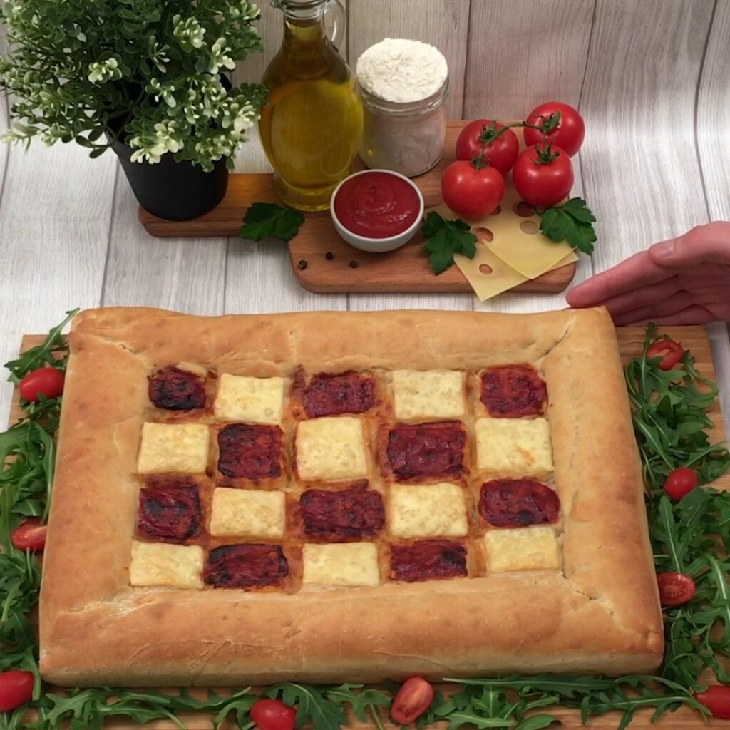 La pizza de tablero de ajedrez!