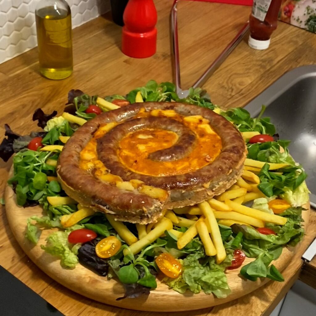 La saucisse omelette